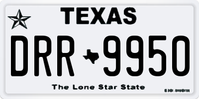 TX license plate DRR9950