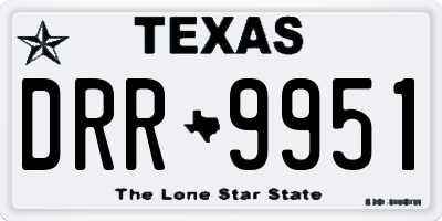 TX license plate DRR9951