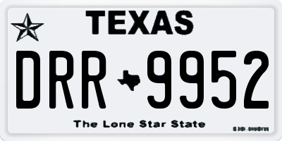 TX license plate DRR9952