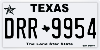TX license plate DRR9954