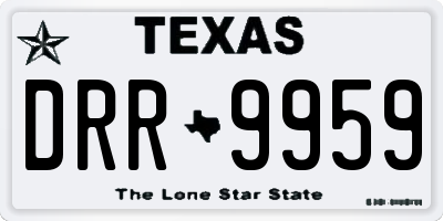 TX license plate DRR9959