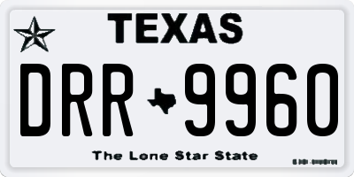 TX license plate DRR9960