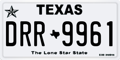 TX license plate DRR9961