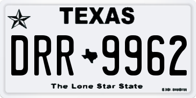 TX license plate DRR9962