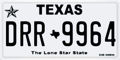 TX license plate DRR9964