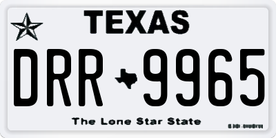 TX license plate DRR9965