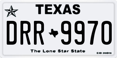 TX license plate DRR9970