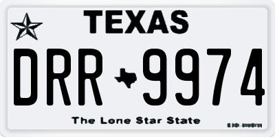 TX license plate DRR9974
