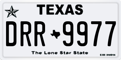 TX license plate DRR9977