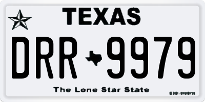 TX license plate DRR9979