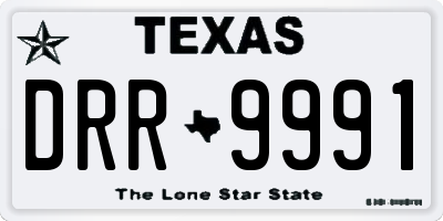 TX license plate DRR9991