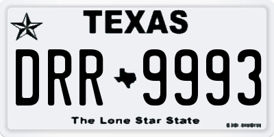 TX license plate DRR9993
