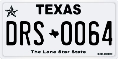 TX license plate DRS0064