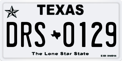 TX license plate DRS0129