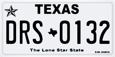 TX license plate DRS0132