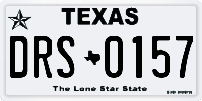 TX license plate DRS0157