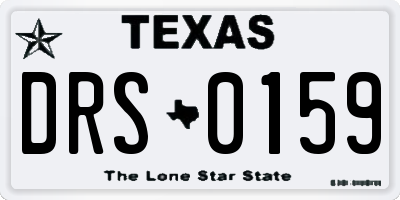 TX license plate DRS0159