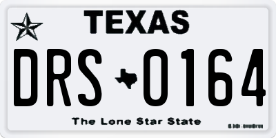 TX license plate DRS0164