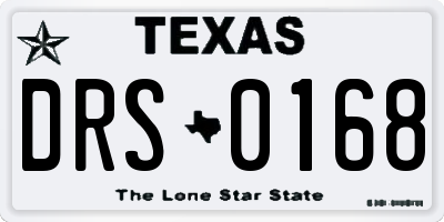 TX license plate DRS0168