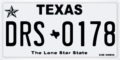 TX license plate DRS0178