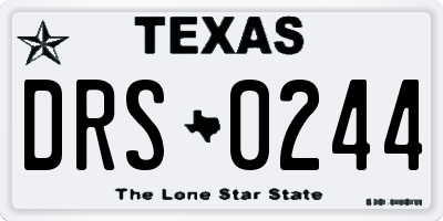 TX license plate DRS0244