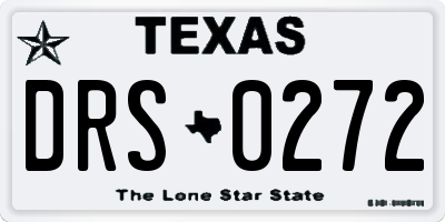 TX license plate DRS0272