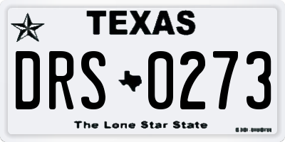 TX license plate DRS0273
