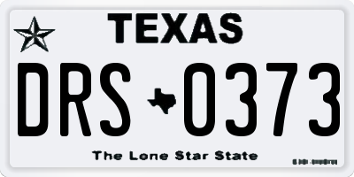 TX license plate DRS0373