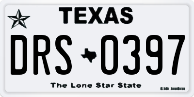 TX license plate DRS0397