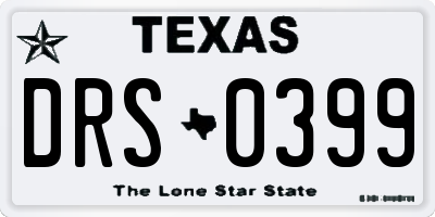 TX license plate DRS0399