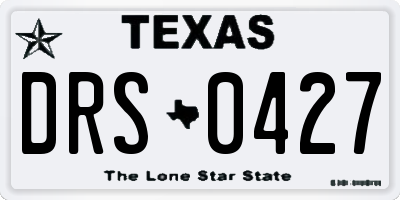 TX license plate DRS0427