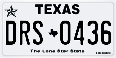 TX license plate DRS0436