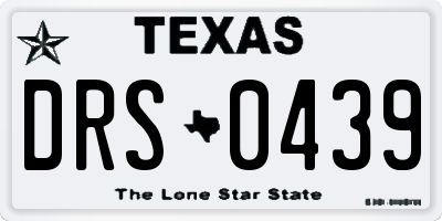 TX license plate DRS0439