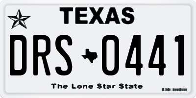 TX license plate DRS0441