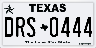 TX license plate DRS0444