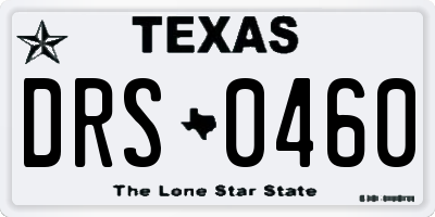 TX license plate DRS0460
