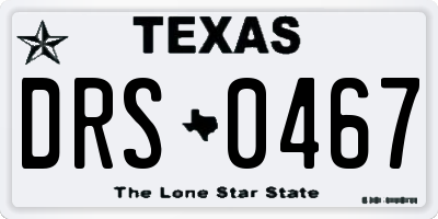 TX license plate DRS0467