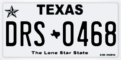 TX license plate DRS0468