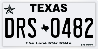 TX license plate DRS0482