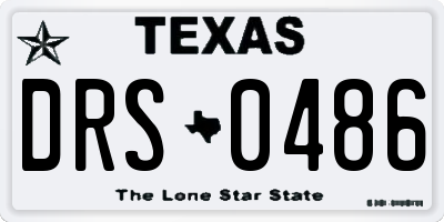 TX license plate DRS0486