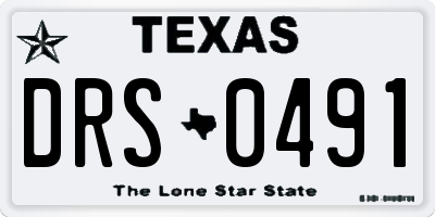 TX license plate DRS0491