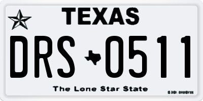 TX license plate DRS0511