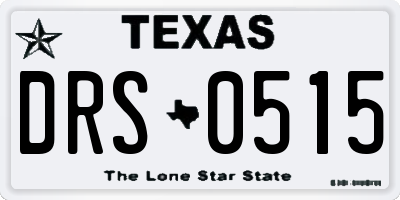 TX license plate DRS0515