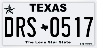TX license plate DRS0517