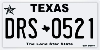 TX license plate DRS0521