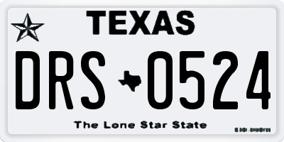 TX license plate DRS0524