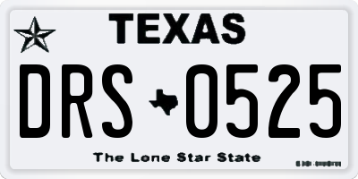 TX license plate DRS0525