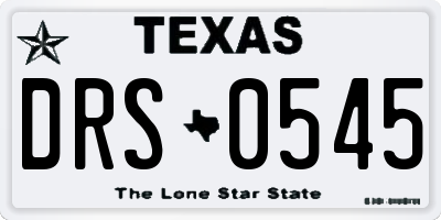 TX license plate DRS0545