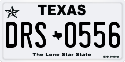 TX license plate DRS0556
