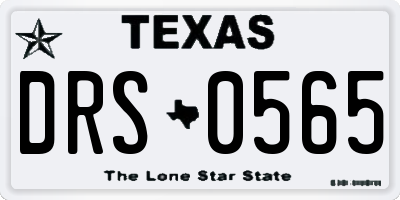 TX license plate DRS0565